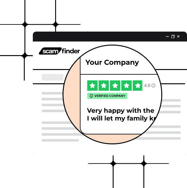 Phone showing a five-star review page